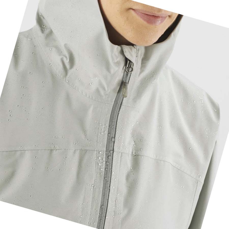 Chaquetas Salomon OUTLINE GORE-TEX WATERPROOF 2.5L Mujer Blancos | MX 2487HAP